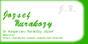 jozsef murakozy business card